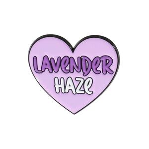 Taylor Swift Themed Enamel Pin Lavender Haze in a Purple Heart NEW